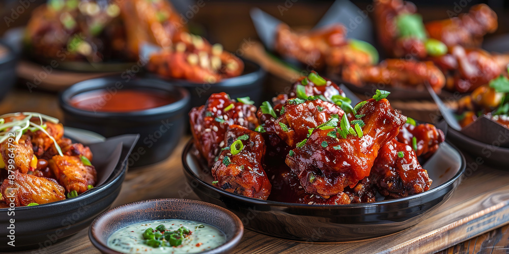 Buffalo wings on the table Buffalo wings on the table