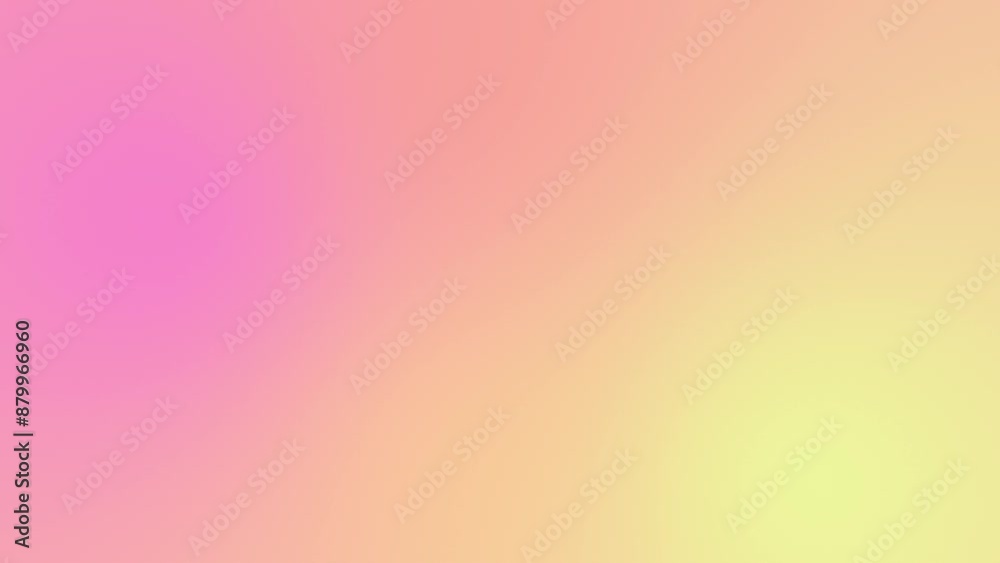 Abstract animated colorful yellow, orange, pink pastel gradient motion background video loop 4K	