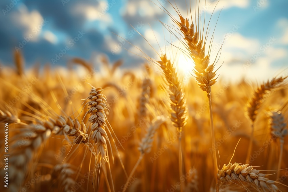 Golden Wheat Field in Ukrainian Countryside Golden Wheat Field in Ukrainian Countryside