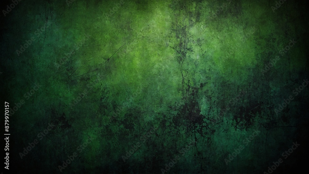 Fototapeta premium Green and black grunge texture background