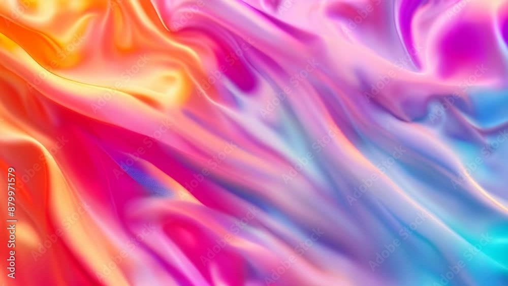 Vibrant silk fabric in slow motion, abstract colorful background for creative design and luxury fashion projects Vibrant silk fabric in slow motion, abstract colorful background for creative design and luxury fashion projects