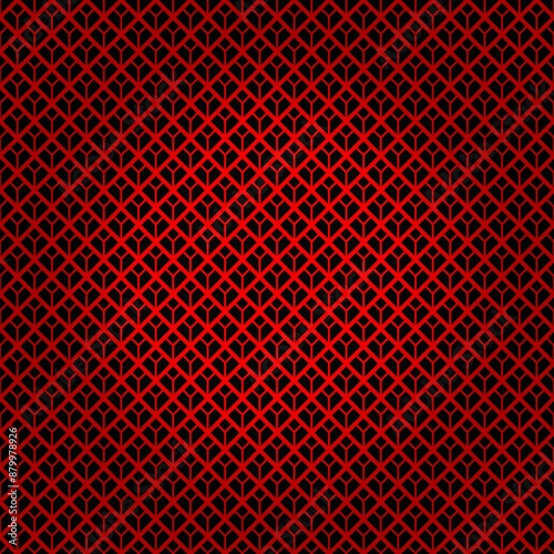 red square geometric pattern on a black background Dark tone style.