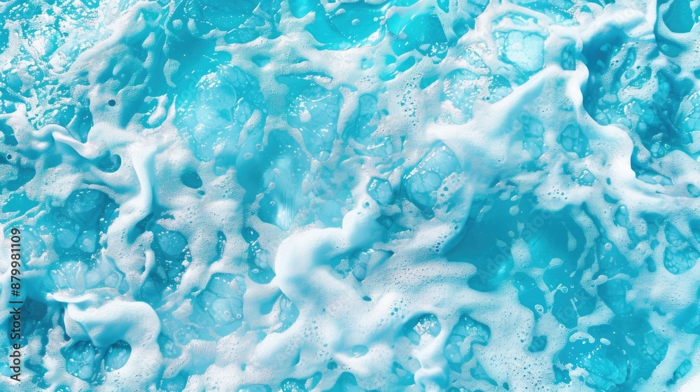 A close-up shot of foamy blue ocean waves A close-up shot of foamy blue ocean waves