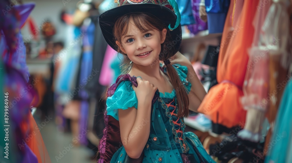 Fototapeta premium beautiful girl dressed up in a costume rental house