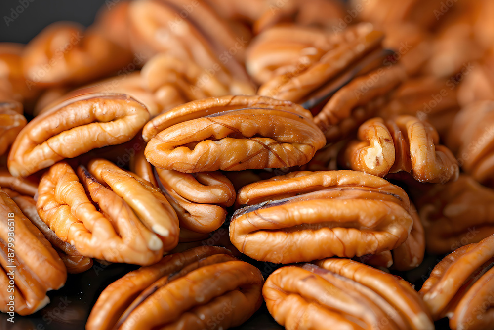 Food close-up. Pecans