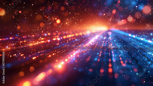 data speed way as internet background created with Generative AI technology