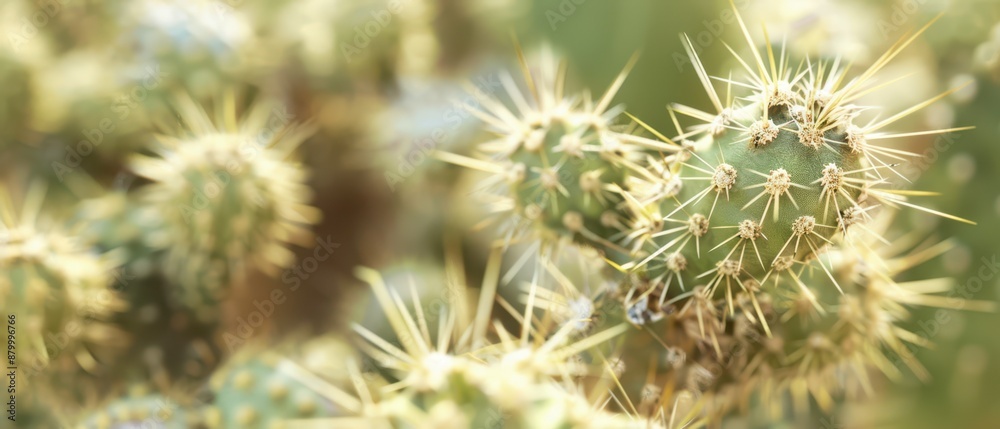 Close Up of a Prickly Pear Cactus in the Desert Close Up of a Prickly Pear Cactus in the Desert