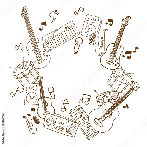 Photography electric guitar vector illustration