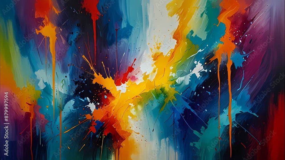 abstract colorful oil paint background, wallpaper