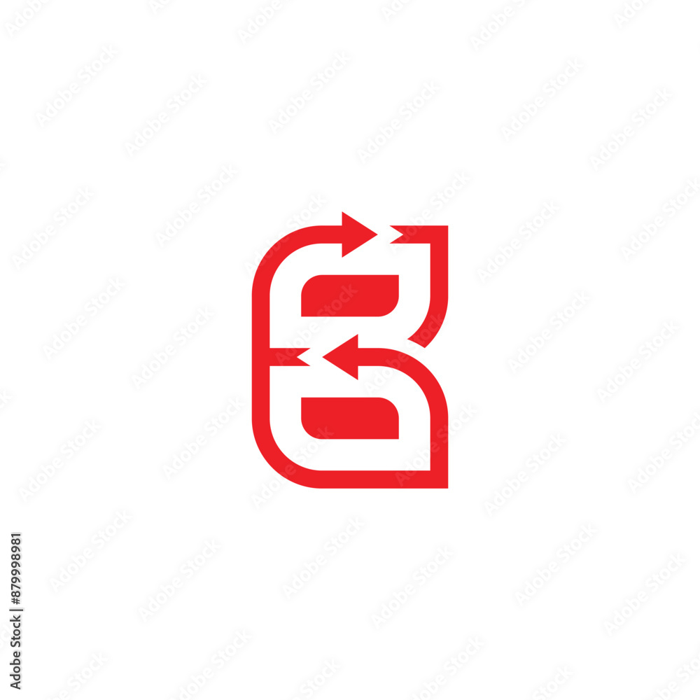 letter b arrows infinity motion logo vector letter b arrows infinity motion logo vector