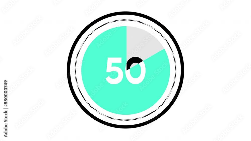 Countdown timer from 60 to 0 seconds real time. Modern flat design of countdown from sixty to zero animation on white background. 4K resolution. Countdown timer from 60 to 0 seconds real time. Modern flat design of countdown from sixty to zero animation on white background. 4K resolution.