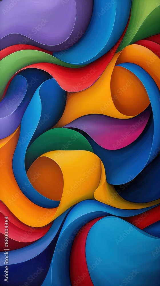 Abstract Colorful Swirling Shapes Design Abstract Colorful Swirling Shapes Design