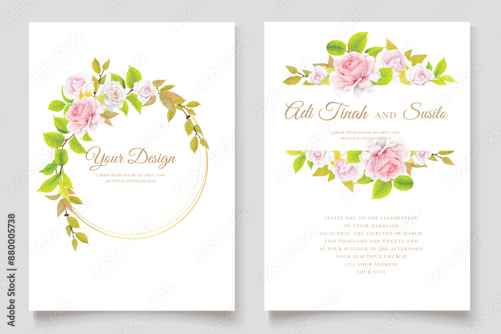 beautiful floral ornament wedding invitation card design beautiful floral ornament wedding invitation card design