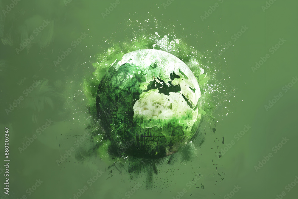 Green planet. Renewable energy. Environment day