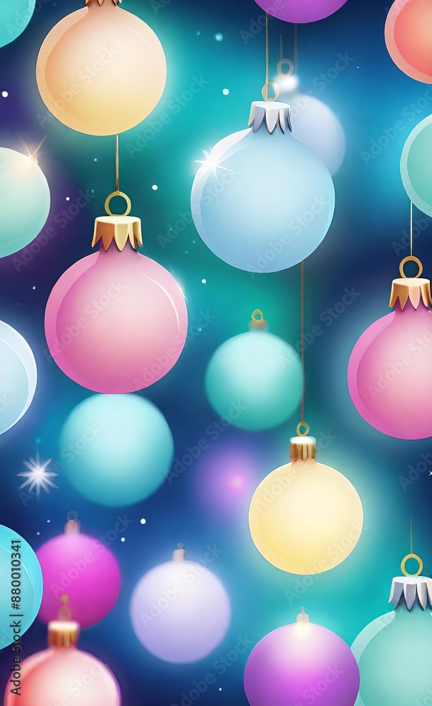 christmas background with balls