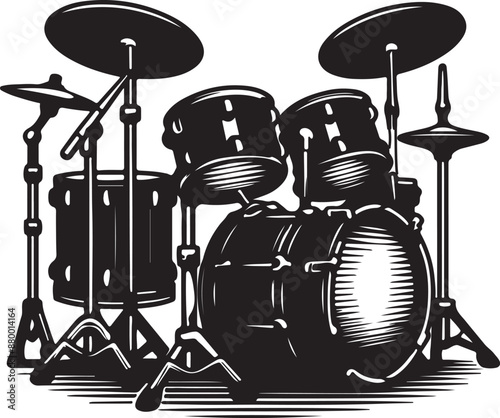 Musical Item  Drums vector art illustration