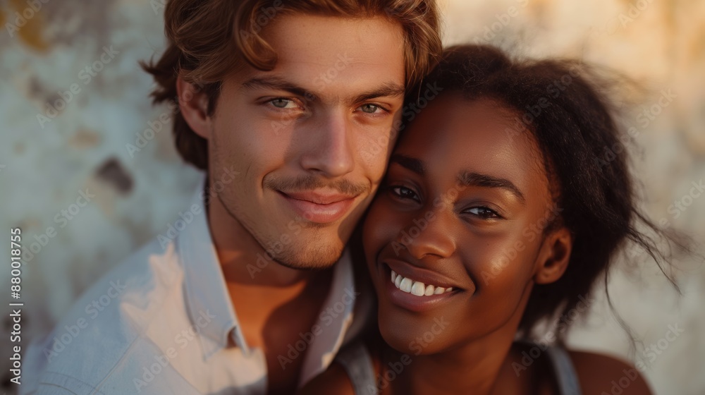 Intimate portrait of a beautiful young couple Intimate portrait of a beautiful young couple