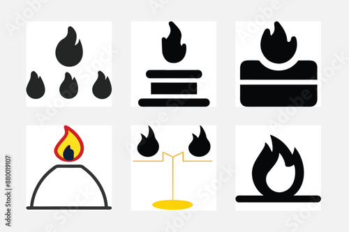 fire icons set