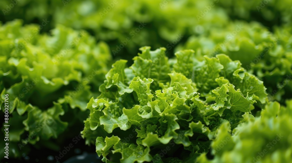 Hydroponic farm produces fresh organic lettuce Hydroponic farm produces fresh organic lettuce