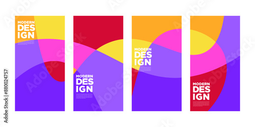 Set of colorful modern design templates