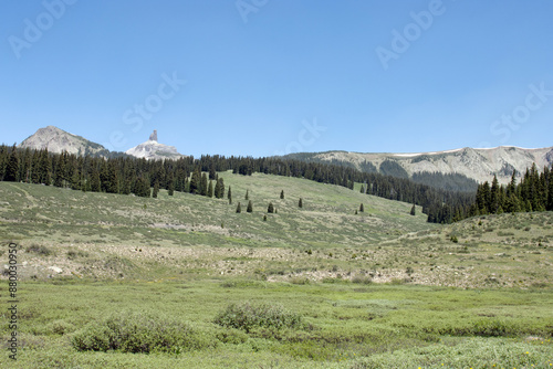 “Lizard Head” peak, 13,119’, as seen from Colorado’s San Juan Scenic and Historic Skyway in June photo