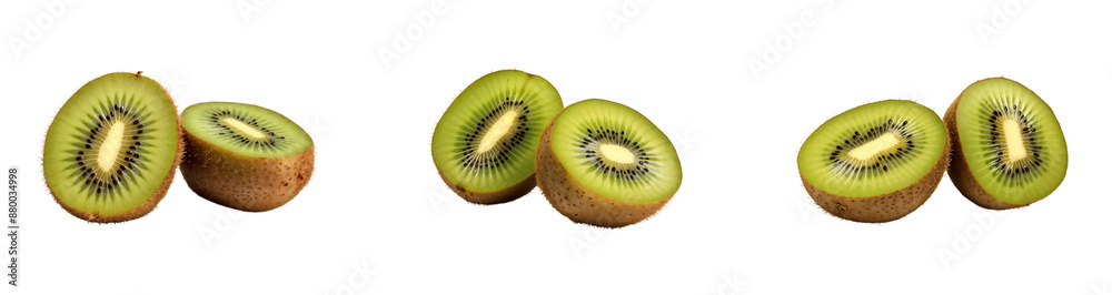Set of Kiwi fruits isolated on white background Set of Kiwi fruits isolated on white background