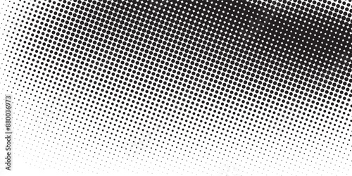 Halftone faded gradient texture. Grunge halftone grit background. White and black sand noise wallpaper. Retro pixilated vector backdrop