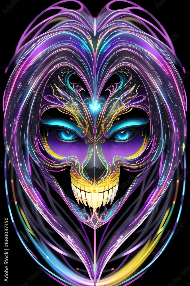 This stunning image captures the essence of an evil being in a ...