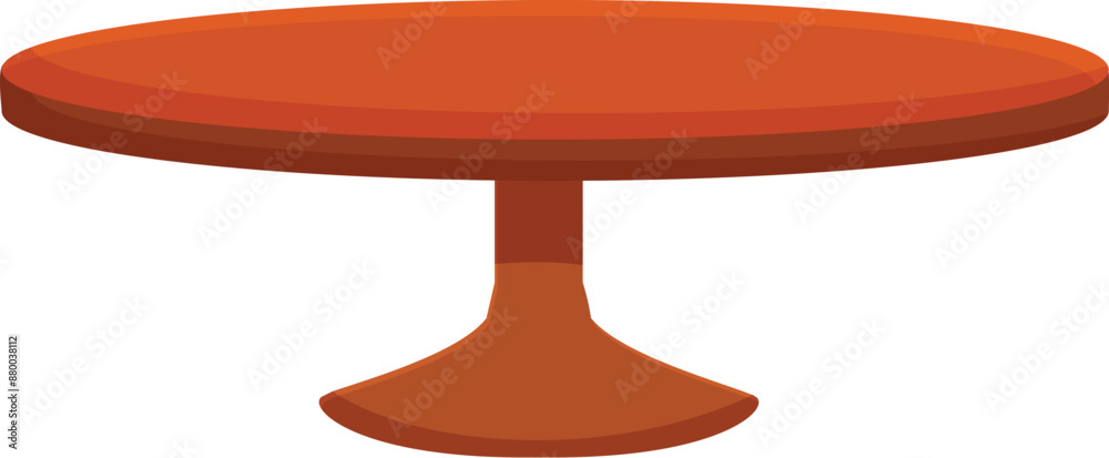 Round wooden table standing on one leg is perfect for putting something on it to show it off Round wooden table standing on one leg is perfect for putting something on it to show it off