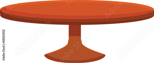 Round wooden table standing on one leg is perfect for putting something on it to show it off
