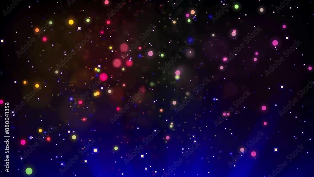 Colorful particles move and light shines. motion animation background Colorful particles move and light shines. motion animation background