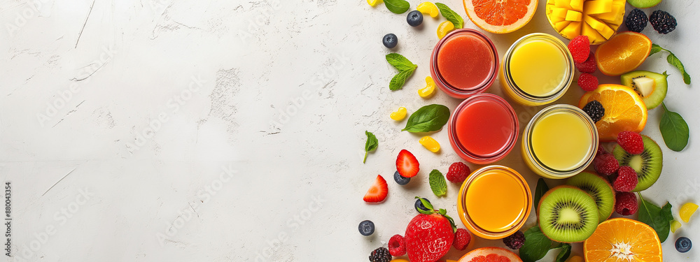 background with colorful citrus sauces background with colorful citrus sauces