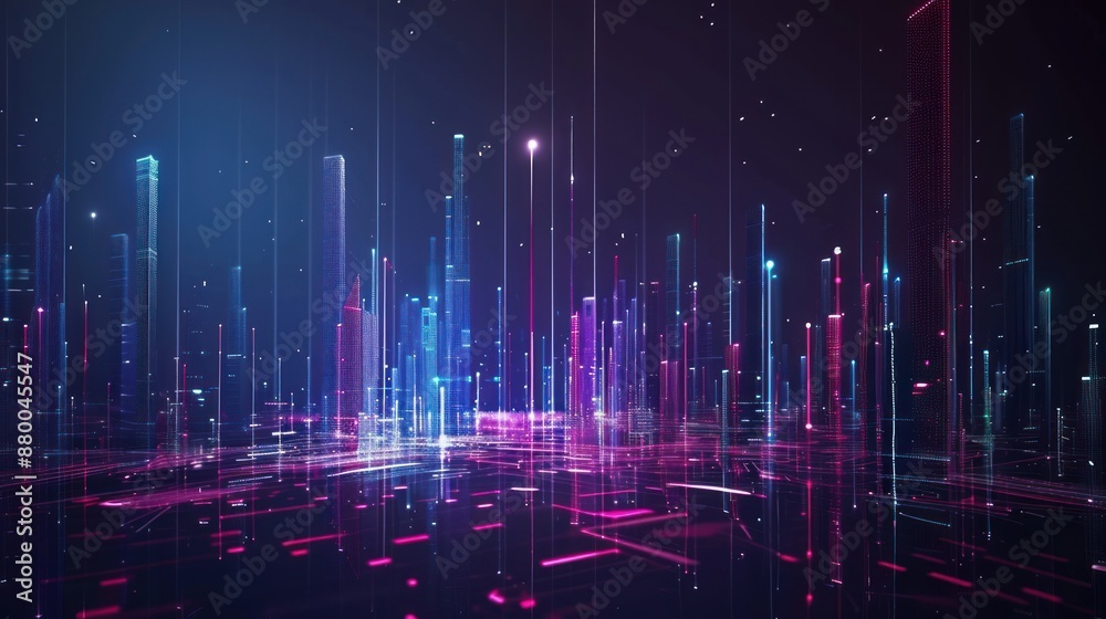 Digital Cityscape: A Neon Metropolis