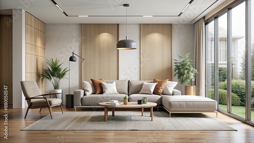 Modern living room with minimalist decor and neutral color palette  modern  living room  interior  design  contemporary