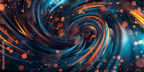 Dynamic Visualization of Particle Swirl Phenomena Illustrating Complex Fluid Dynamics in Modern Physics Research