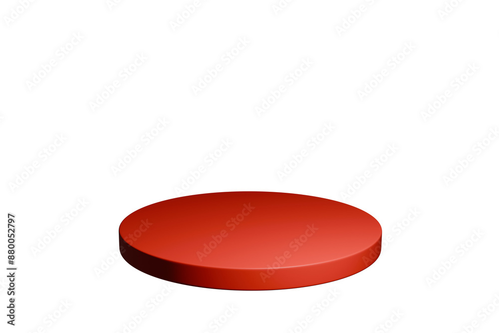 red podium color 3D, white red podium color 3D, white