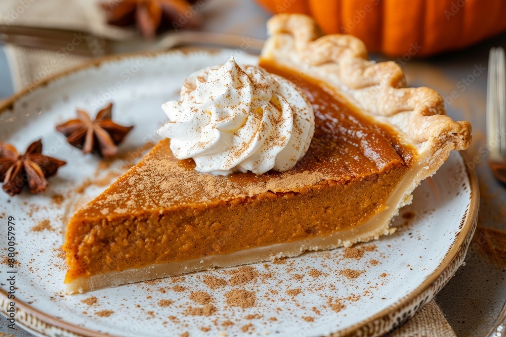 pumpkin pie with whipped cream pumpkin pie with whipped cream