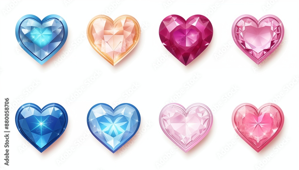 set of heart shape set of heart shape