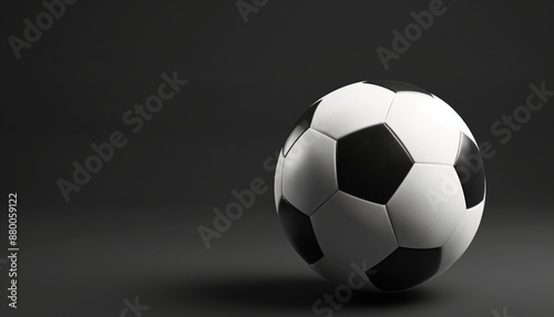 soccer ball on black background