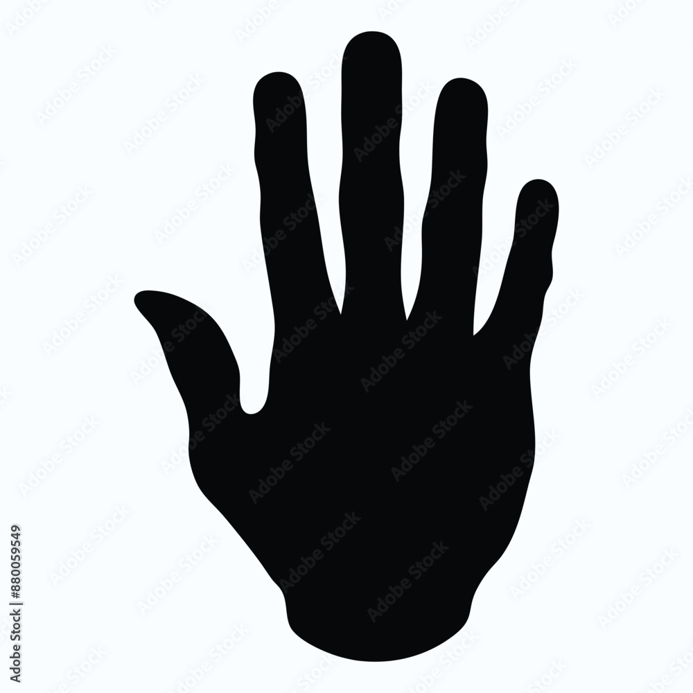 Obraz premium hand icon silhouette vector, stylish and versatile hand designs