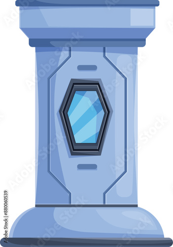 Cryogenic chamber freezing human body for future, innovative technology for life extension