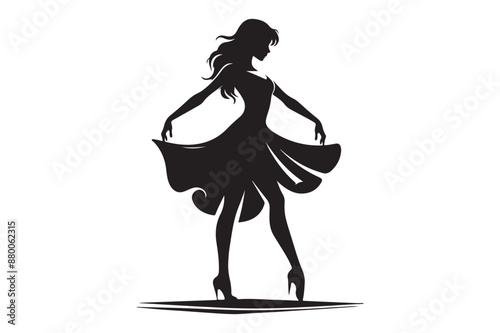 Dancer illustration simple vector art style