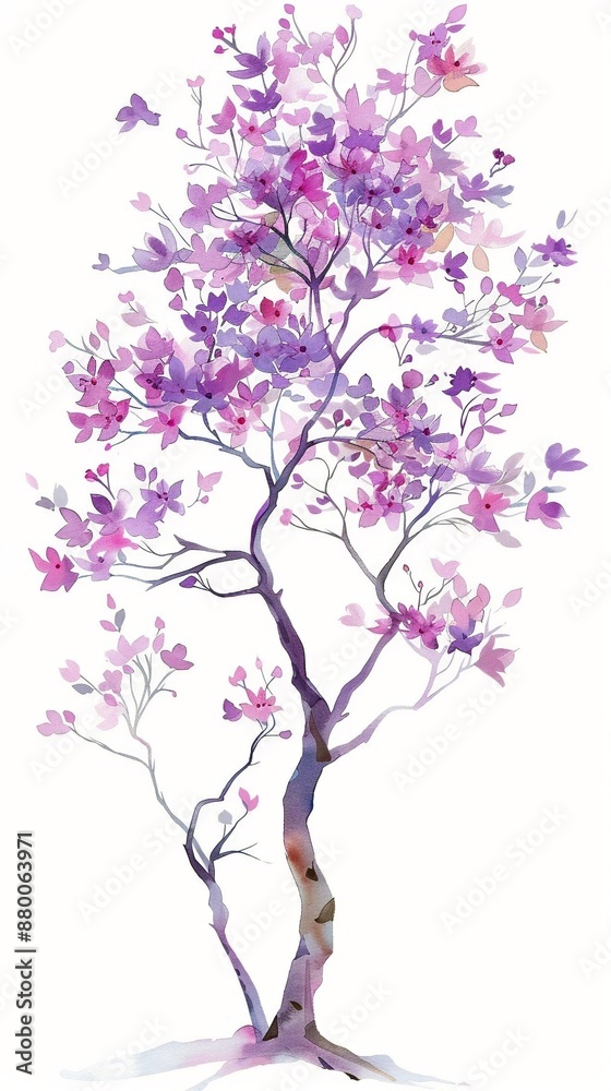 purple flower tree illustration purple flower tree illustration