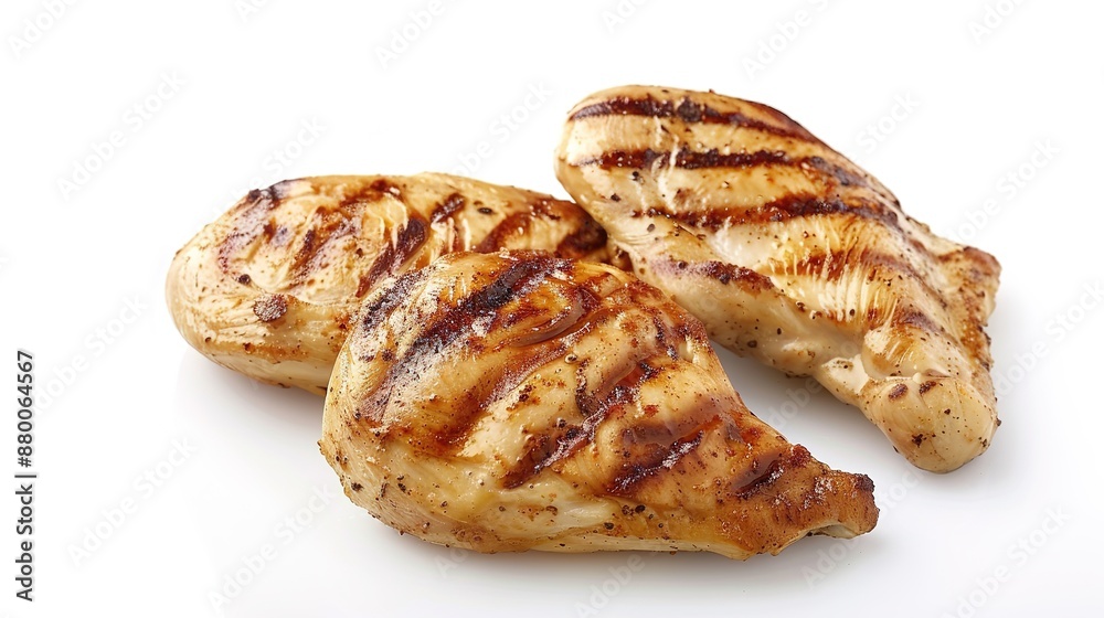 Grilled Chicken Isolated on White Background Grilled Chicken Isolated on White Background