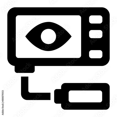 Eye tonometer icon for eye pressure and medical tests