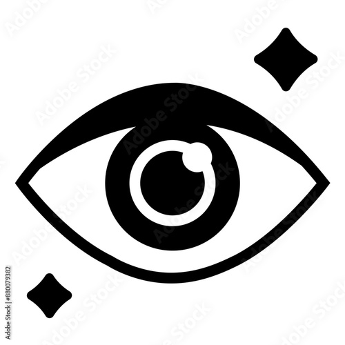 Clean eye icon for vision health and medical themes