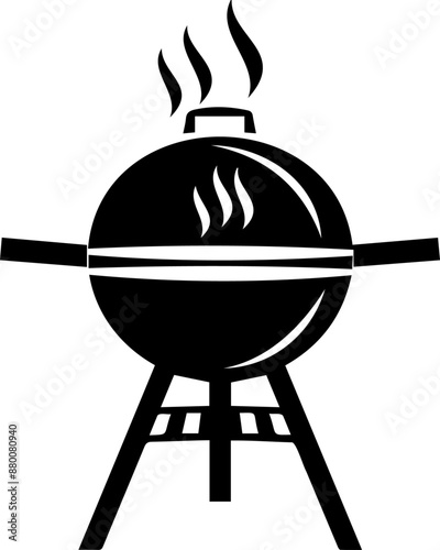 barbecue grill with flames