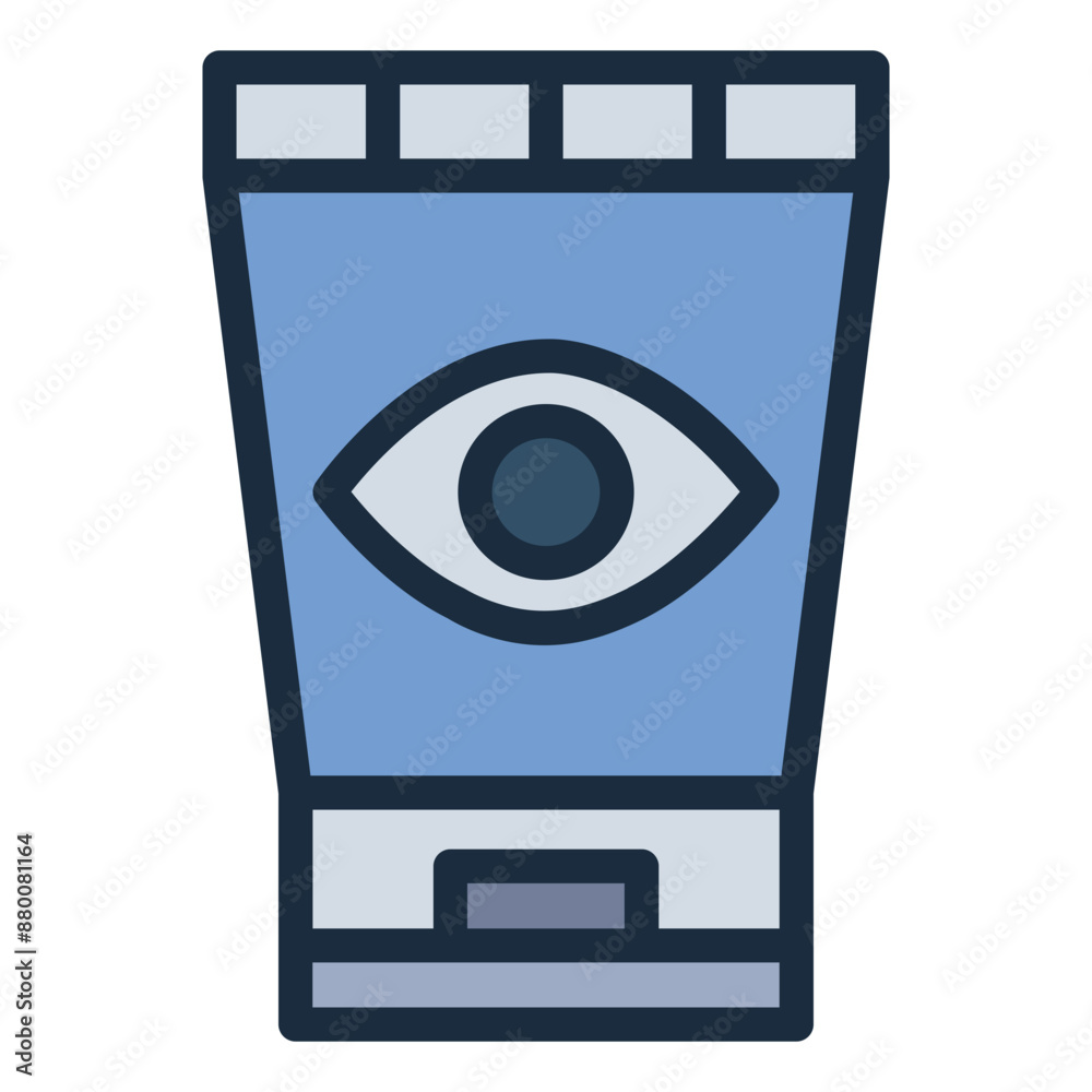 Eye cream tube icon for skincare and health themes Eye cream tube icon for skincare and health themes
