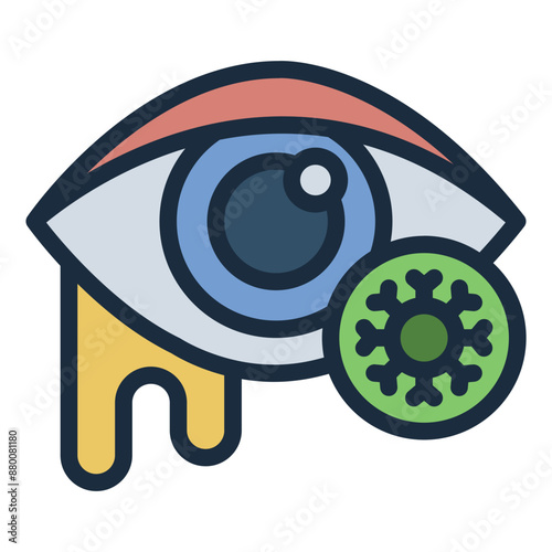 Icon representing eye infection and related medical conditions