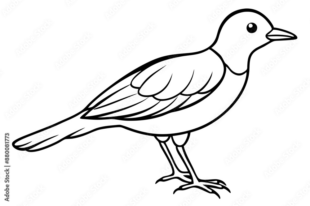 illustration of a bird icon vector line art illustration of a bird icon vector line art